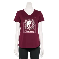 Women's Tek Gear® Essential Short Sleeve Graphic Tee -Tek Gear store 2631893 Sangria Flower