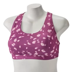 Plus Size Tek Gear® Racerback Low-Impact Sports Bra -Tek Gear store 2750546 Purple Spots