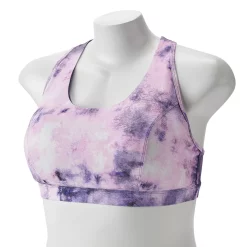 Plus Size Tek Gear® Racerback Low-Impact Sports Bra -Tek Gear store 2750546 Purple Tie Dye