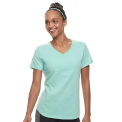 Women's Tek Gear® Essential Short Sleeve Tee -Tek Gear store 3090387 Aqua Silver Heather