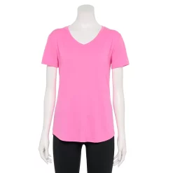 Women's Tek Gear® Essential Short Sleeve Tee -Tek Gear store 3090387 Pink Trillion