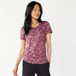 Women's Tek Gear® Essential Burnout Tee 72 Women's Tek Gear® Essential Burnout Tee -Tek Gear store 3090912 Wine Burnout