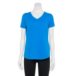 Petite Tek Gear® Moisture-Wicking V-Neck Tee -Tek Gear store 3220626 Beyond Blue