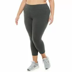Plus Size Tek Gear® Essential High-Waisted Capri Leggings 16 Plus Size Tek Gear® Essential High-Waisted Capri Leggings -Tek Gear store 4215123 Ink Heather