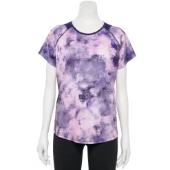 Women's Tek Gear® Baselayer Performance Tee -Tek Gear store 4348005 Purple Tie Dye