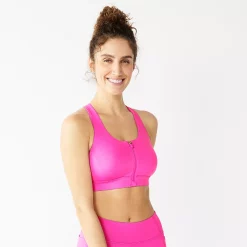 Tek Gear® Zip-Front Medium-Impact Sports Bra 46 Tek Gear® Zip-Front Medium-Impact Sports Bra -Tek Gear store 4657353 Fuchsia Cashmere