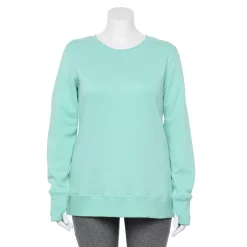Plus Size Tek Gear® Ultrasoft Fleece Crewneck Sweatshirt -Tek Gear store 5000133 Aqua Crystal