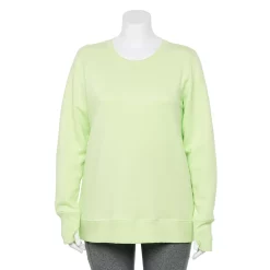 Plus Size Tek Gear® Ultrasoft Fleece Crewneck Sweatshirt -Tek Gear store 5000133 Awakening Green