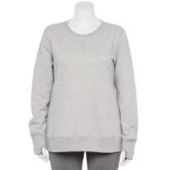 Plus Size Tek Gear® Ultrasoft Fleece Crewneck Sweatshirt -Tek Gear store 5000133 Metro Heather