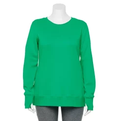Plus Size Tek Gear® Ultrasoft Fleece Crewneck Sweatshirt -Tek Gear store 5000133 Monet Green