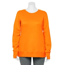 Plus Size Tek Gear® Ultrasoft Fleece Crewneck Sweatshirt -Tek Gear store 5000133 Orange Jazz