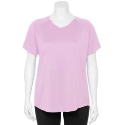 Plus Size Tek Gear® Performance Core V-Neck Tee -Tek Gear store 5016444 Daydream Purple