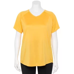 Plus Size Tek Gear® Performance Core V-Neck Tee -Tek Gear store 5016444 Gypsy Gold