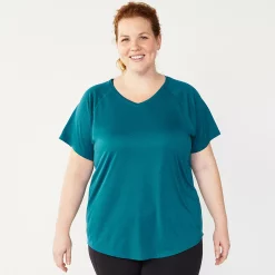 Plus Size Tek Gear® Performance Core V-Neck Tee -Tek Gear store 5016444 Moondance