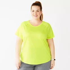 Plus Size Tek Gear® Performance Core V-Neck Tee -Tek Gear store 5016444 Sunrise Glow