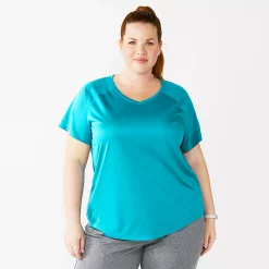 Plus Size Tek Gear® Performance Core V-Neck Tee -Tek Gear store 5016444 Tremendous Teal