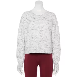 Women's Tek Gear® Ultrasoft Fleece Oversized Sweatshirt -Tek Gear store 5128574 White Black