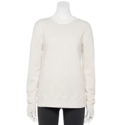 Petite Tek Gear® Ultrasoft Fleece Crewneck Sweatshirt -Tek Gear store 5146364 Oatmeal Heather