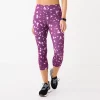 Plus Size Tek Gear® Pocket High-Waisted Capri Leggings -Tek Gear store 5182885 Purple Spots