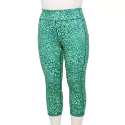 Plus Size Tek Gear® Pocket High-Waisted Capri Leggings 32 Plus Size Tek Gear® Pocket High-Waisted Capri Leggings -Tek Gear store 5182885 Teal Animal