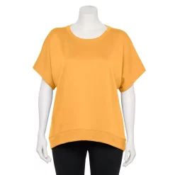 Plus Size Tek Gear® Stretch Fleece Tee -Tek Gear store 5197872 Brassy Gold