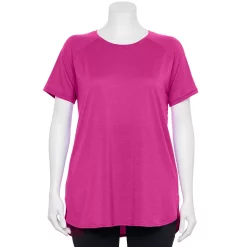 Plus Size Tek Gear® High Slit Tunic Tee -Tek Gear store 5227026 Fantasy Berry