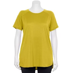 Plus Size Tek Gear® High Slit Tunic Tee -Tek Gear store 5227026 Lime Verbena