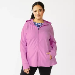 Plus Size Tek Gear® Essential Hooded Jacket -Tek Gear store 5227131 Luminous Pink