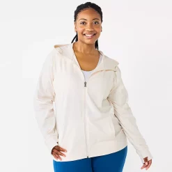 Plus Size Tek Gear® Essential Hooded Jacket -Tek Gear store 5227131 Natural Scallop