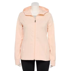 Plus Size Tek Gear® Essential Hooded Jacket -Tek Gear store 5227131 Shhh Peach