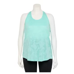 Plus Size Tek Gear® Racerback Tank -Tek Gear store 5227178 Aqua Burnout