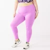 Plus Size Tek Gear® Perforated High-Waisted 7/8 Leggings -Tek Gear store 5227247 Luminous Pink