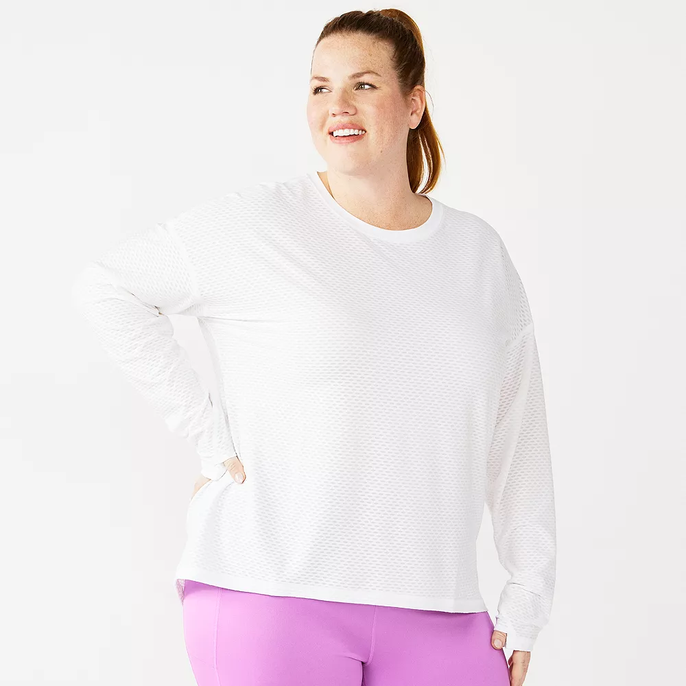 Plus Size Tek Gear® Mesh Crewneck Tee 1 Plus Size Tek Gear® Mesh Crewneck Tee