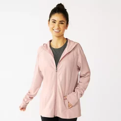 Women's Tek Gear® Essential Hooded Jacket -Tek Gear store 5232469 Shhh Peach
