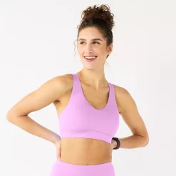 Tek Gear® Core Medium-Impact V-Neck Sports Bra -Tek Gear store 5256799 Little Lavender
