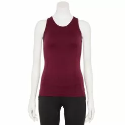 Women's Tek Gear® Seamless Racerback Tank -Tek Gear store 5256946 Night Sangria