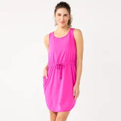 Women's Tek Gear® Cinch-Waist Woven Dress -Tek Gear store 5479109 Fuchsia Cashmere