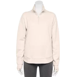 Women's Tek Gear® Quarter-Zip Ultrasoft Fleece Jacket -Tek Gear store 5521867 Natural Scallop