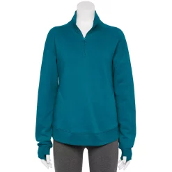 Women's Tek Gear® Quarter-Zip Ultrasoft Fleece Jacket -Tek Gear store 5521867 Night Life Teal