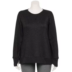 Plus Size Tek Gear® Ultrasoft Fleece Sweatshirt 11 Plus Size Tek Gear® Ultrasoft Fleece Sweatshirt -Tek Gear store 5542897 Black White