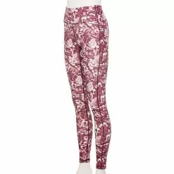 Women's Tek Gear® Ultrastretch High-Waisted Side Pocket Full-Length Leggings -Tek Gear store 5550156 Wine Shapes Print