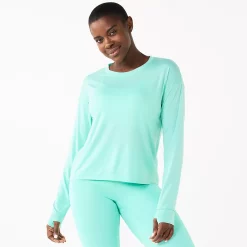 Women's Tek Gear® Crewneck Long Sleeve Tee -Tek Gear store 5561703 Shy Green