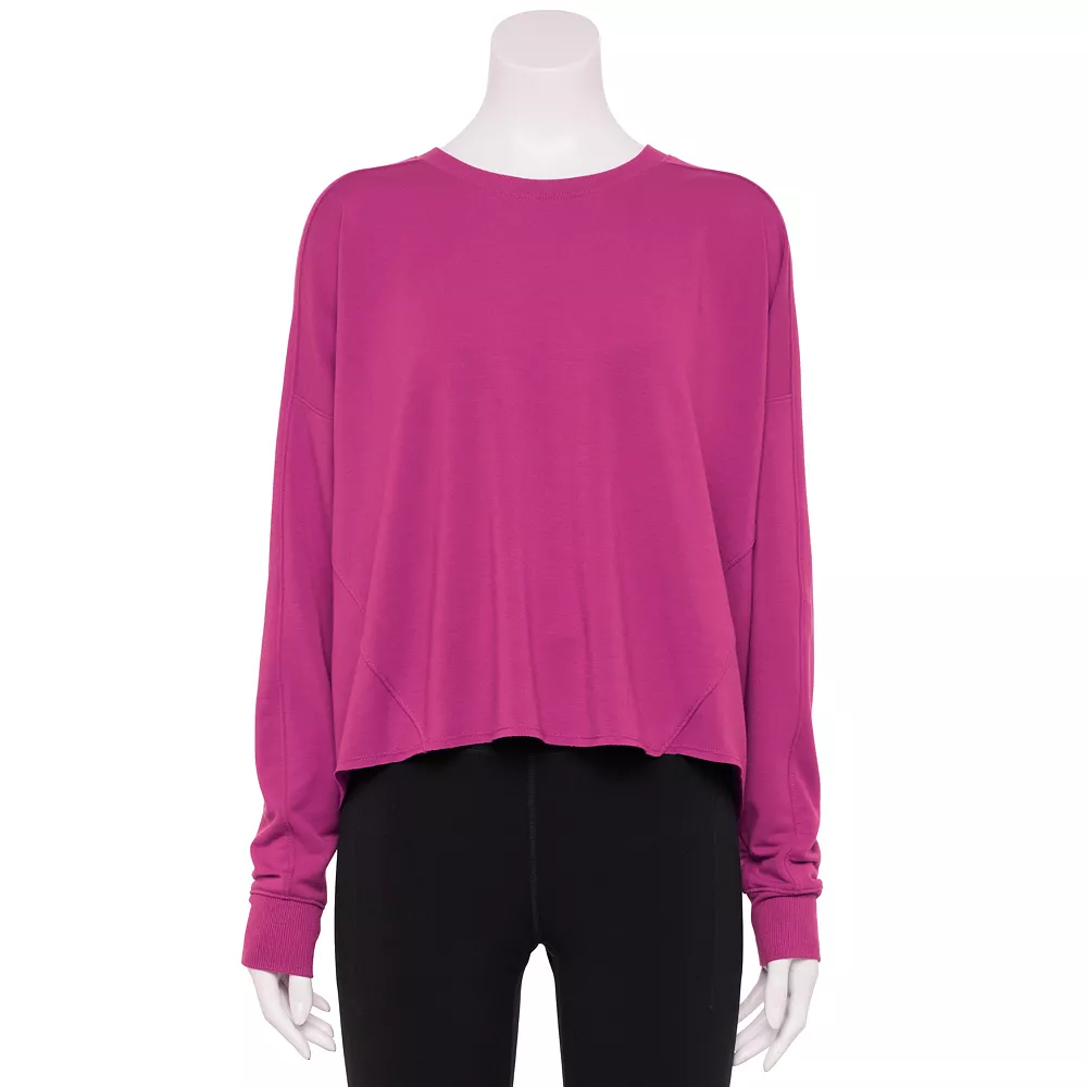 Women's Tek Gear® Easy French Terry Raw-Seam Tee 3 Women's Tek Gear® Easy French Terry Raw-Seam Tee - Image 3