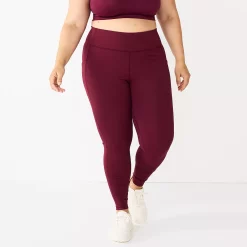 Plus Size Tek Gear® High-Waisted Ultrastrech Side Pocket Leggings 14 Plus Size Tek Gear® High-Waisted Ultrastrech Side Pocket Leggings -Tek Gear store 5567969 Night Sangria