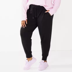 Plus Size Tek GearĀ® French Terry Joggers