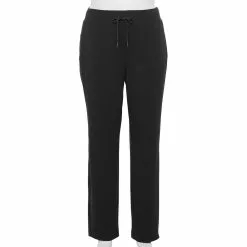 Plus Size Tek GearĀ® French Terry Straight-Leg Pants