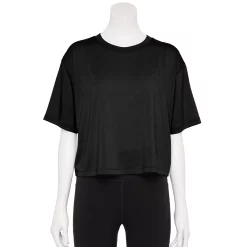 Women's Tek Gear® Crop Easy Tee 11 Women's Tek Gear® Crop Easy Tee -Tek Gear store 5575182 Black