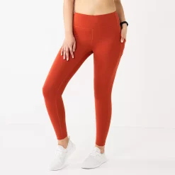 Women's Tek Gear® Ultrastretch High-Waisted Side Pocket 7/8 Leggings -Tek Gear store 5576168 Cranberry Pink