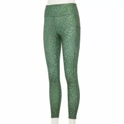 Women's Tek Gear® Ultrastretch High-Waisted Side Pocket 7/8 Leggings -Tek Gear store 5576168 Green Leopard