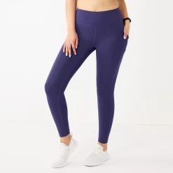 Women's Tek Gear® Ultrastretch High-Waisted Side Pocket 7/8 Leggings -Tek Gear store 5576168 Maxwell Purple